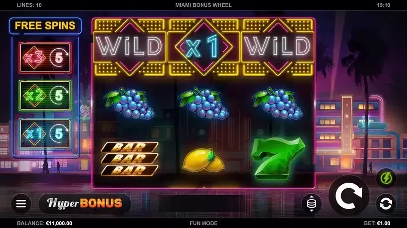 Miami Bonus Wheel slot screenshot 1
