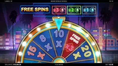 Miami Bonus Wheel slot screenshot 2