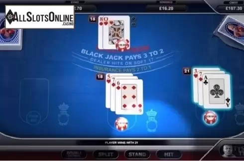 Win Screen in Multiplayer . Mike Tyson Blackjack from Inspired Gaming