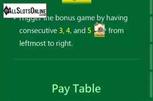 Bonus symbol screen
