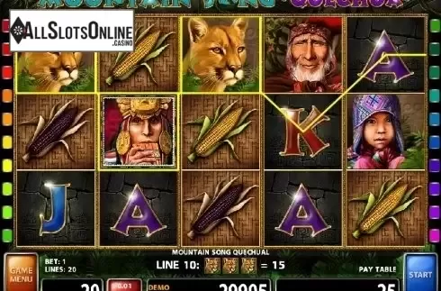 Screen 3. Mountain Song Quechua from Casino Technology