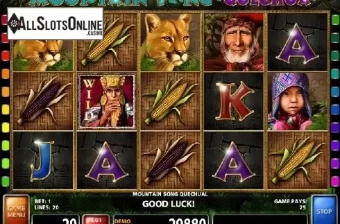 Screen 2. Mountain Song Quechua from Casino Technology