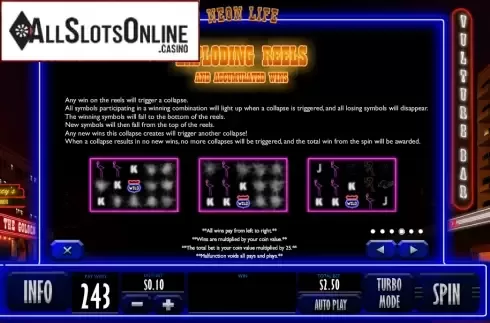 Screen6. Neon Life from Playtech