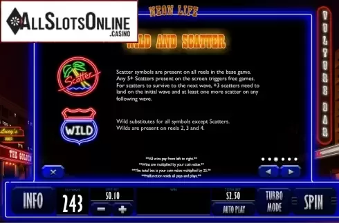 Screen5. Neon Life from Playtech