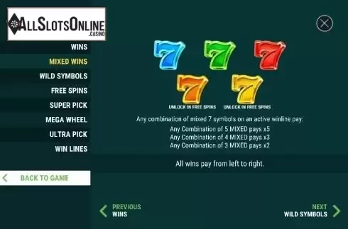 Paytable 3