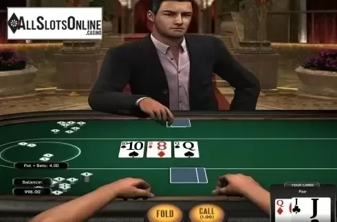 Game Screen. Poker3 Heads Up Hold'em from Betsoft