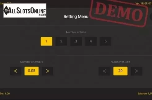 Betting Menu. Prosperity Gods from Spadegaming