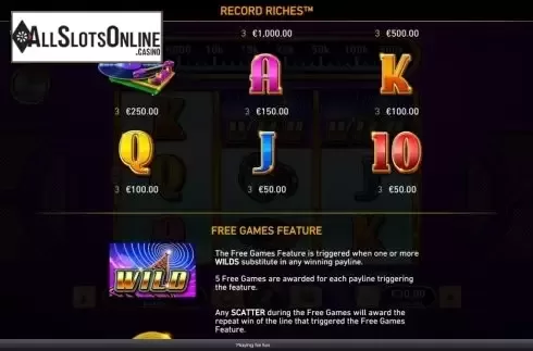 Screen9. Record Riches! from Playtech