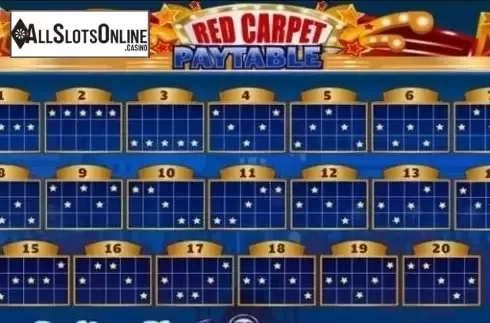 Paytable 4. Red Carpet Richez from Gamesys