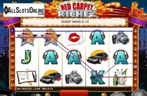 Win Screen . Red Carpet Richez from Gamesys