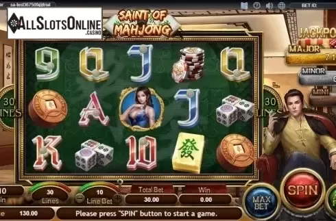 Reel Screen. Saint of Mahjong from SimplePlay