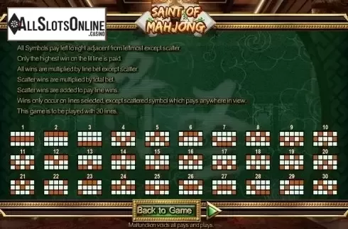 Lines. Saint of Mahjong from SimplePlay