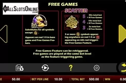 Paytable 2. Sheng Xiao Chuan Qi from Aspect Gaming