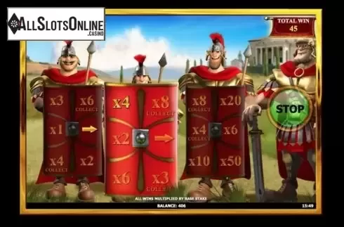Game Screen 4. Slingo Maximus Soldier of Rome from Slingo Originals
