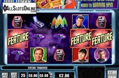 Scatter screen. Star Trek Red Alert from WMS