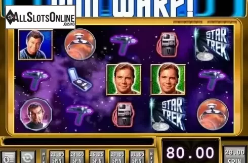 Win Warp screen. Star Trek Red Alert from WMS