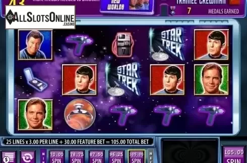 Reel screen. Star Trek Red Alert from WMS