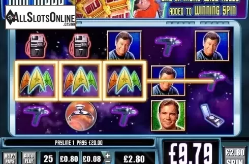 Win screen. Star Trek Red Alert from WMS