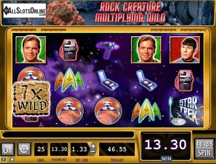 Multiplier screen . Star Trek Red Alert from WMS