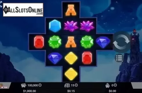 Reel Screen. The Gems Tower from MrSlotty