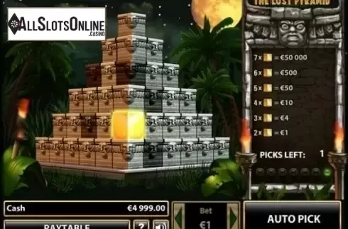 Game Screen. The Lost Pyramid from NetEnt