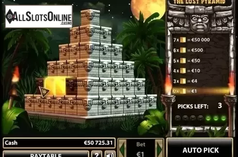 Game Screen. The Lost Pyramid from NetEnt
