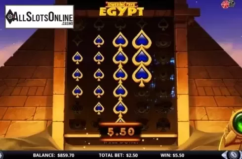 Win Screen 3. Towering Pays Egypt from GamesLab