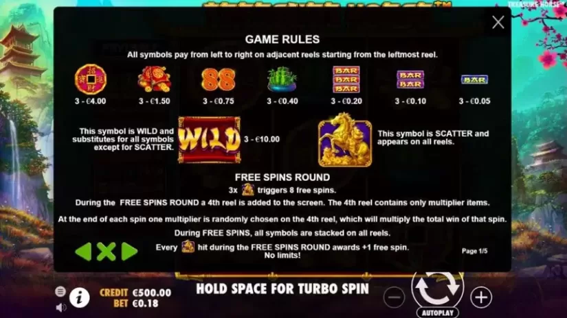 Treasure Horse slot screenshot 2