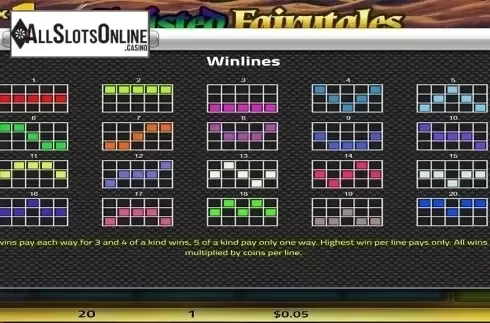 Paytable 3. Twisted Fairytales from Concept Gaming