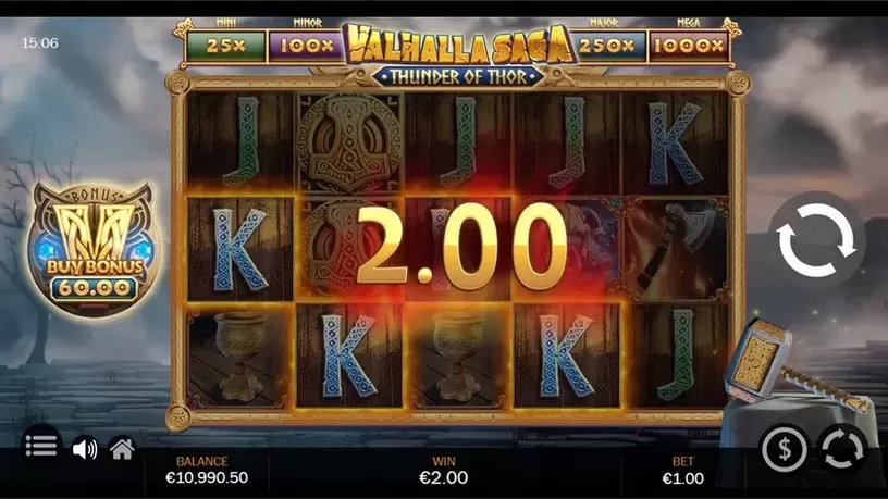Valhalla Saga Thunder of Thor slot screenshot 2