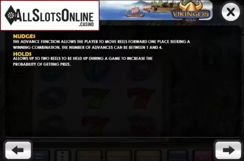 Paytable 2. Vikingos Gold from MGA