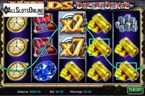 Multiplier Wild Win screen. Wilds Deluxe from Betdigital