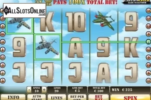 Win Screen. Wings of Gold from Playtech