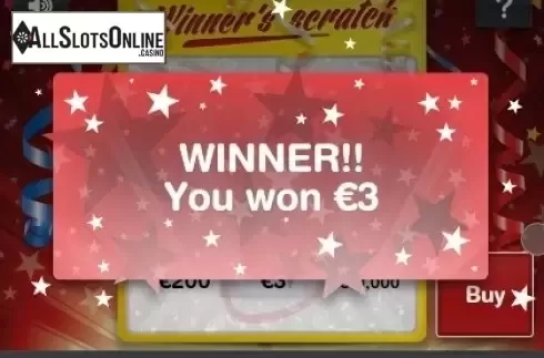 Win Screen. Winners Scratch from ELK Studios