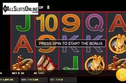 Free Spins screen