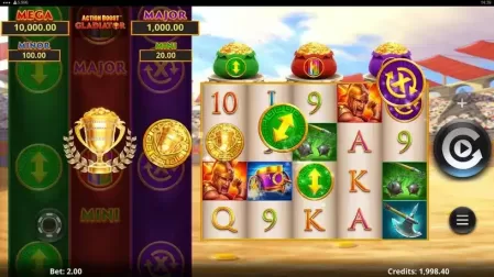 Action Boost Gladiator slot screenshot 2