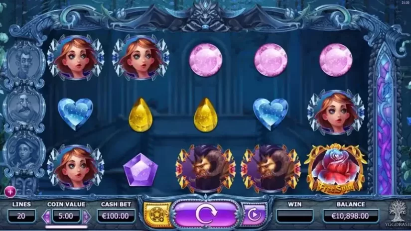 Beauty and the Beast (Yggdrasil) slot screenshot 