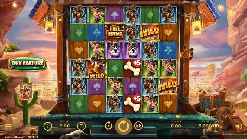 Buster’s Bones slot screenshot 1