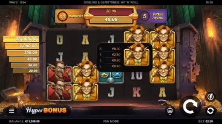 Goblins & Gemstones: Hit 'n' Roll slot screenshot 1