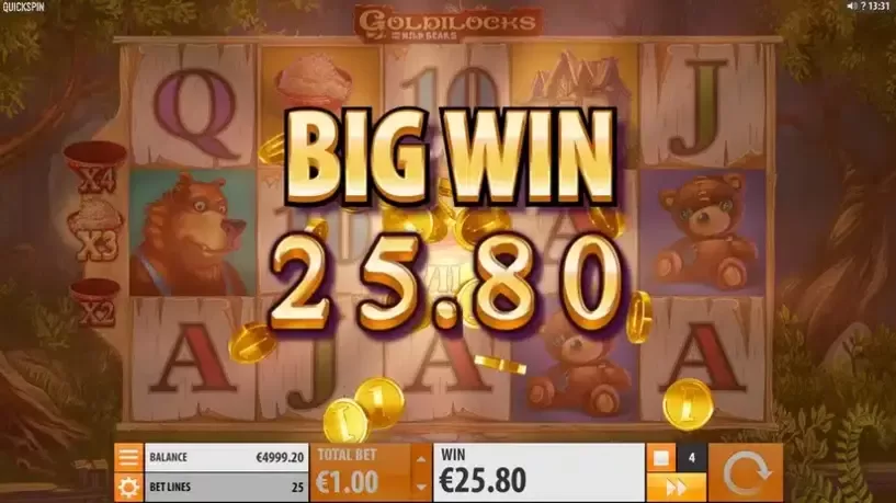 Goldilocks and The Wild Bears slot screenshot 