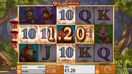 Goldilocks and The Wild Bears slot screenshot 2
