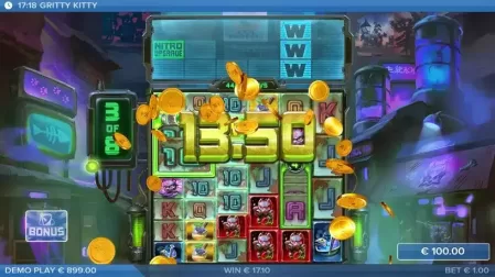 Gritty Kitty of Nitropolis slot screenshot 5