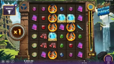 Lucy Luck and the Quest for Coins slot screenshot 2