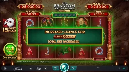 Phantom of the Opera Link & Win slot screenshot 3
