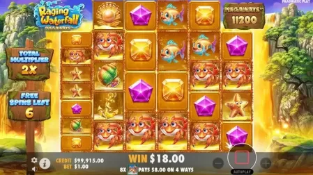 Raging Waterfall Megaways slot screenshot 5