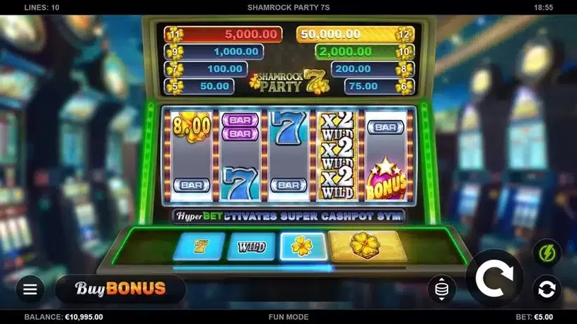 Shamrock Party 7s slot screenshot 1