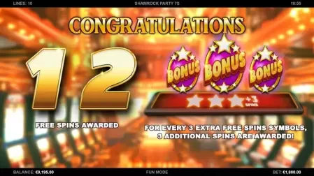 Shamrock Party 7s slot screenshot 2