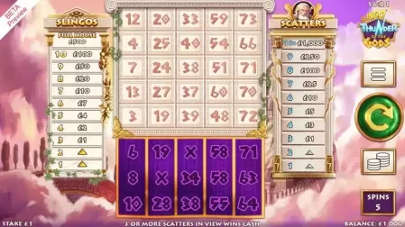 Slingo Thunder of the Gods slot screenshot 1