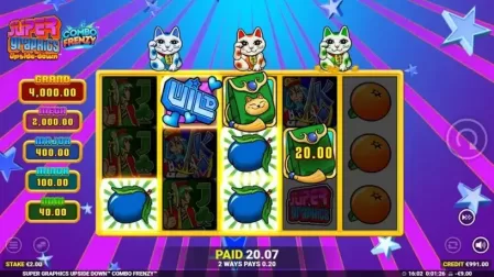 Super Graphics Upside Down slot screenshot 3