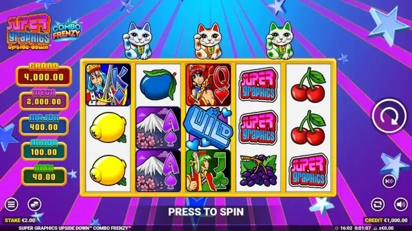 Super Graphics Upside Down slot screenshot 